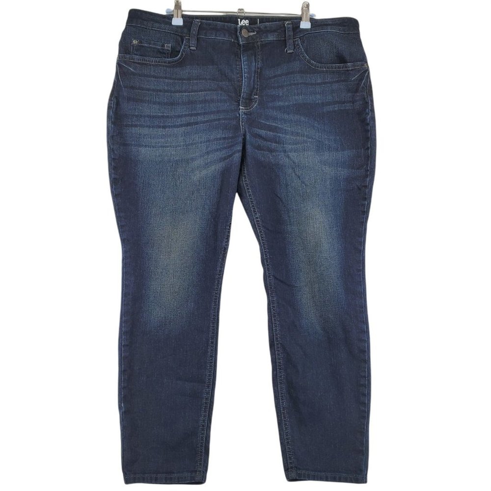 Lee Riders Jeans Women's Tapered Leg Skinny Fit Denim 5-Pocket Blue 18P